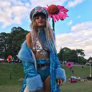 Turquoise festi coat easy tiger